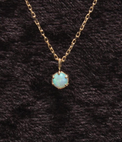 美品 クロチェ ネックレス K10 ホワイトオパール レディース Cloche