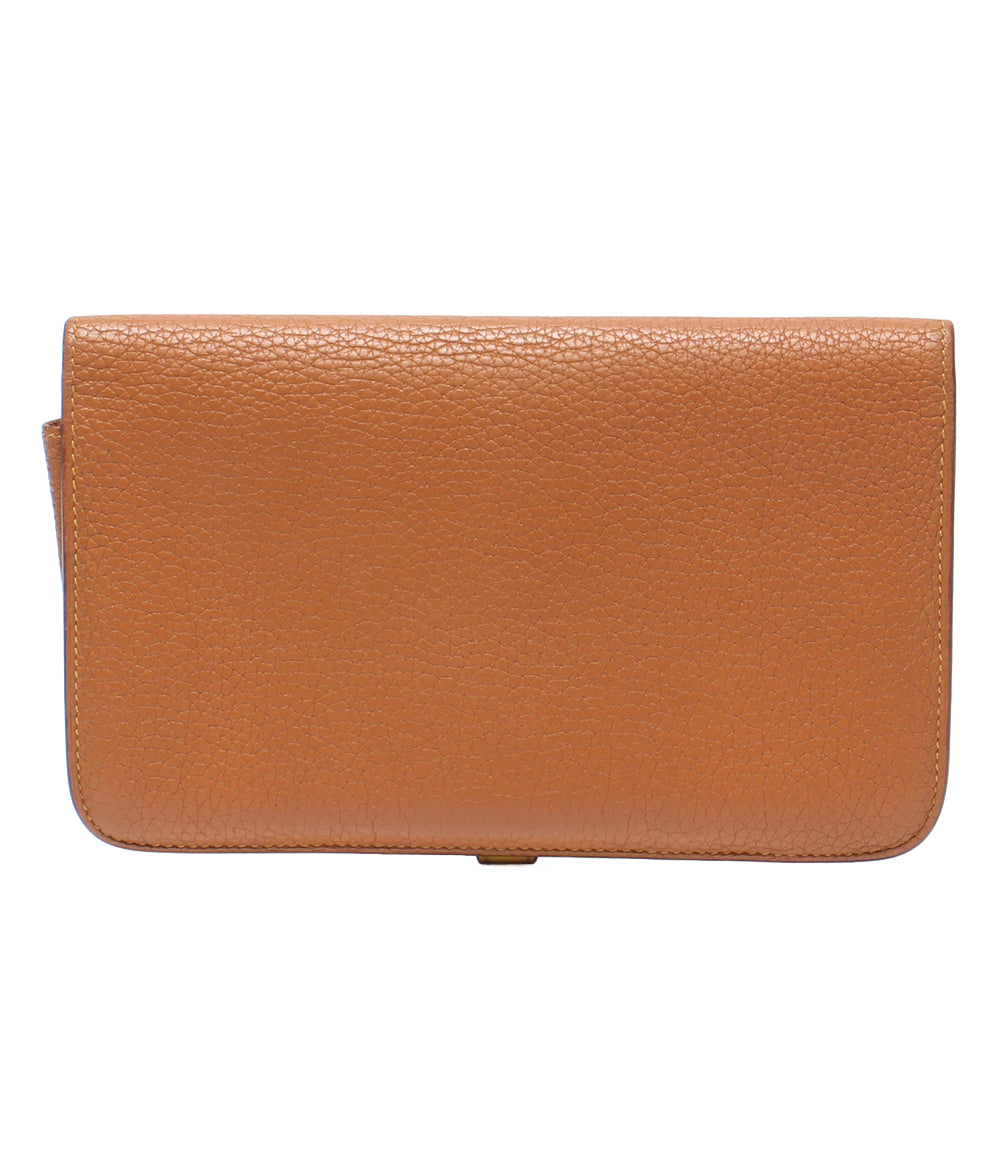 HERMES 長財布 □M刻印 シルバー金具 バイカラー ドゴンGM レディース エルメス