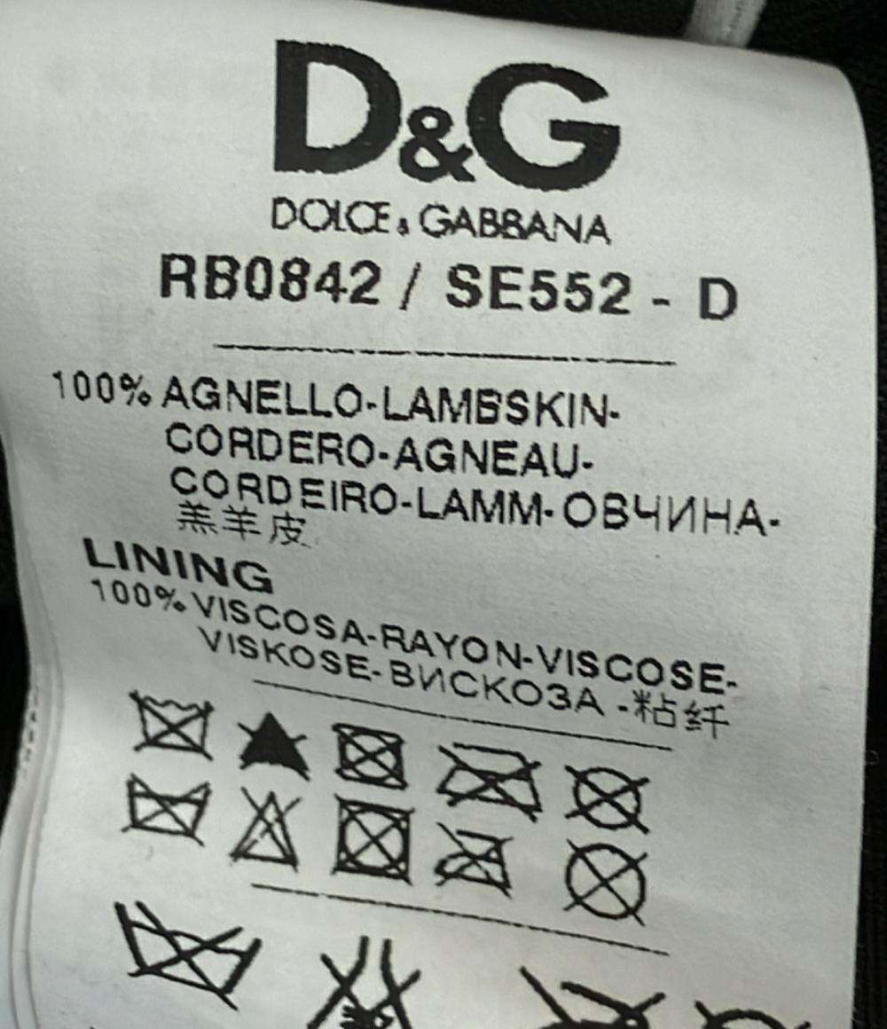 DOLCE&GABBANA レザージャケット ラムスキン ボンバージャケット インポート RB0842 レディース SIZE 54 (XXL) ドルチェアンドガッバーナ