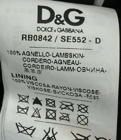 DOLCE&GABBANA レザージャケット ラムスキン ボンバージャケット インポート RB0842 レディース SIZE 54 (XXL) ドルチェアンドガッバーナ
