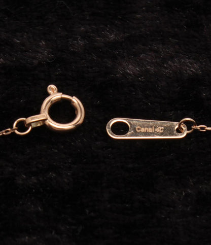 美品 canal4℃ ネックレス K10 ジルコニア レディース カナルヨンドシー