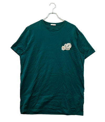 MONCLER 半袖Tシャツ グリーン ロゴ ワッペン インポート H20918C00026 メンズ SIZE XL モンクレール