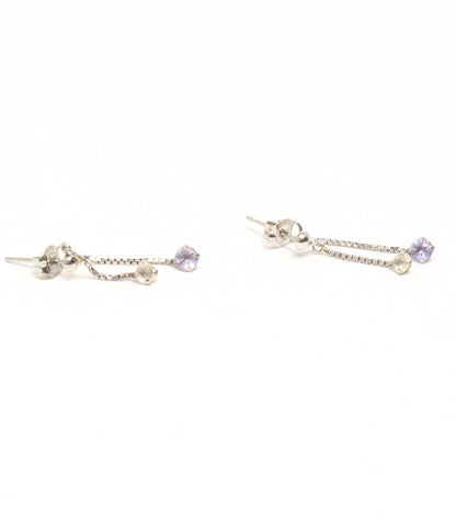 ピアス Pt900 タンザナイト トルマリン レディース