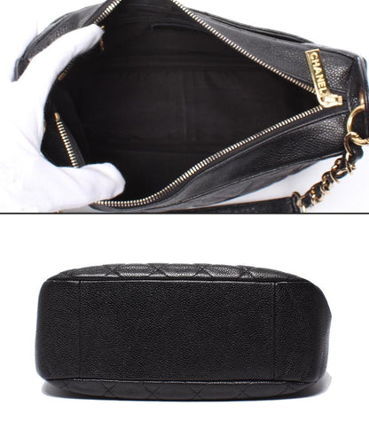 CHANEL チェーンショルダーバッグ ワンショルダー 肩掛け ゴールド金具 キャビアスキン マトラッセ A20993 レディース シャネル