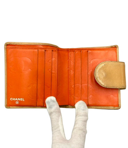 CHANEL 二つ折り財布 シルバー金具 10番台 カンボン レディース シャネル