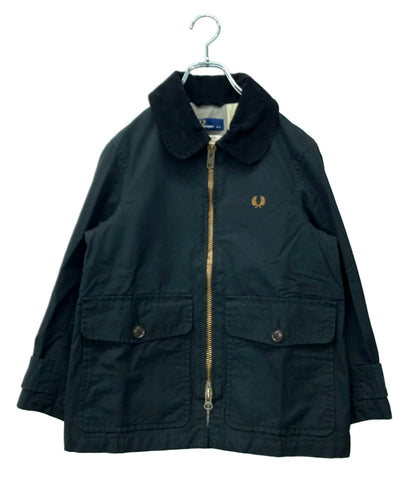 FRED PERRY ブルゾン オイルドジャケット  xThe British Millerain 襟コーデュロイ ダブルジップ ロゴ刺繍 F2338 メンズ SIZE S フレッドペリー