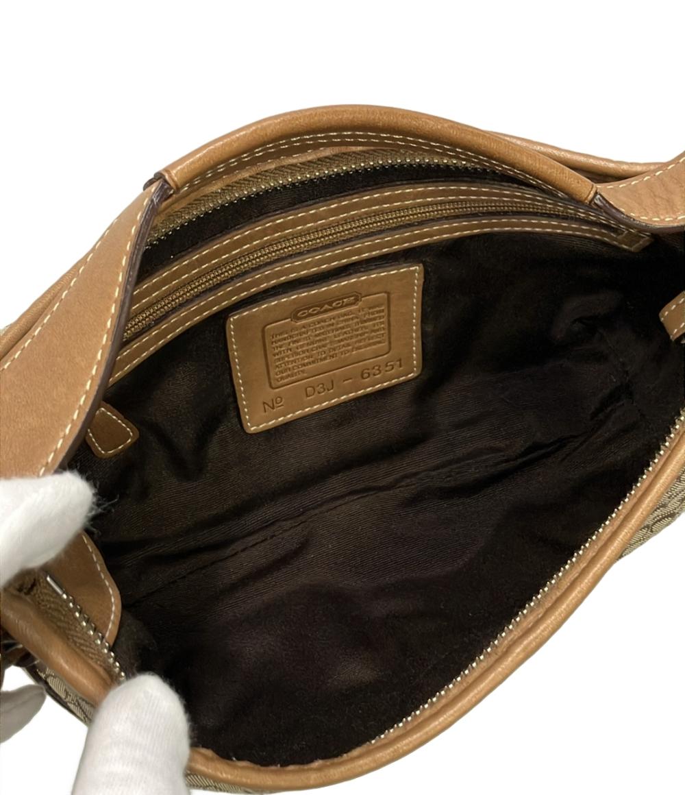美品 COACH ショルダーバッグ 肩掛け ハンドバッグ ミニシグネチャー 6351 レディース コーチ