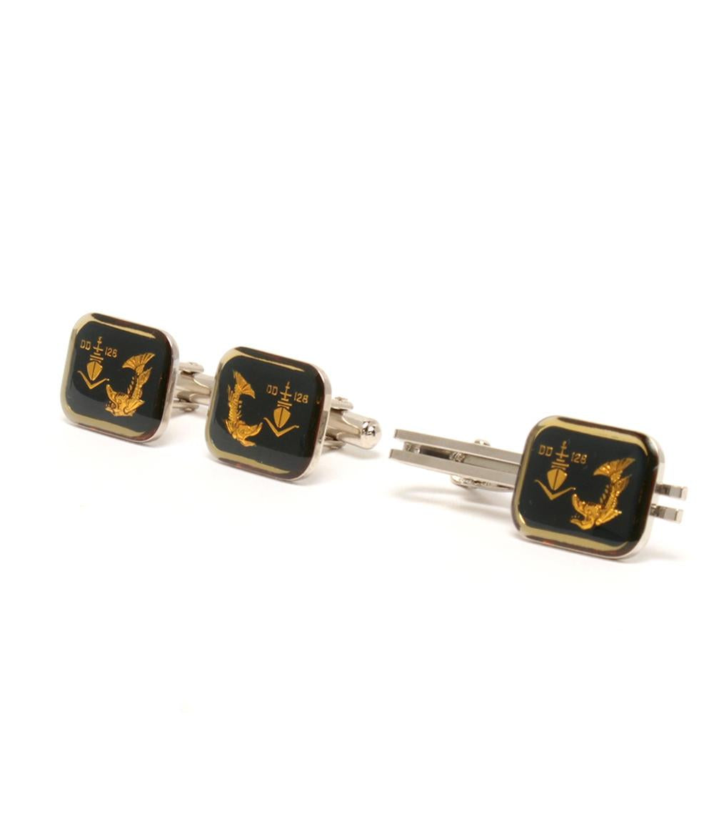 タイバータイピン カフス 6点 3セット 海上自衛隊 DD128  護衛艦さみだれ DD103 ゆうだち メンズ