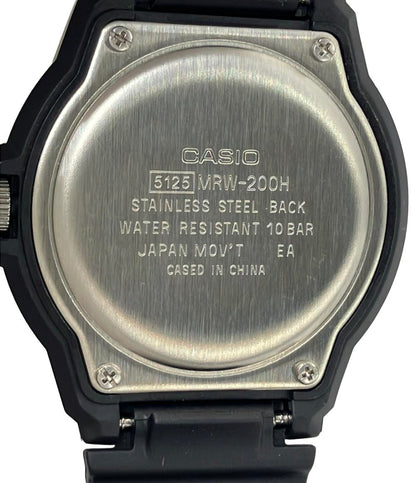 美品 CASIO 腕時計 コレクション クオーツ ブラック MRW-200H メンズ カシオ