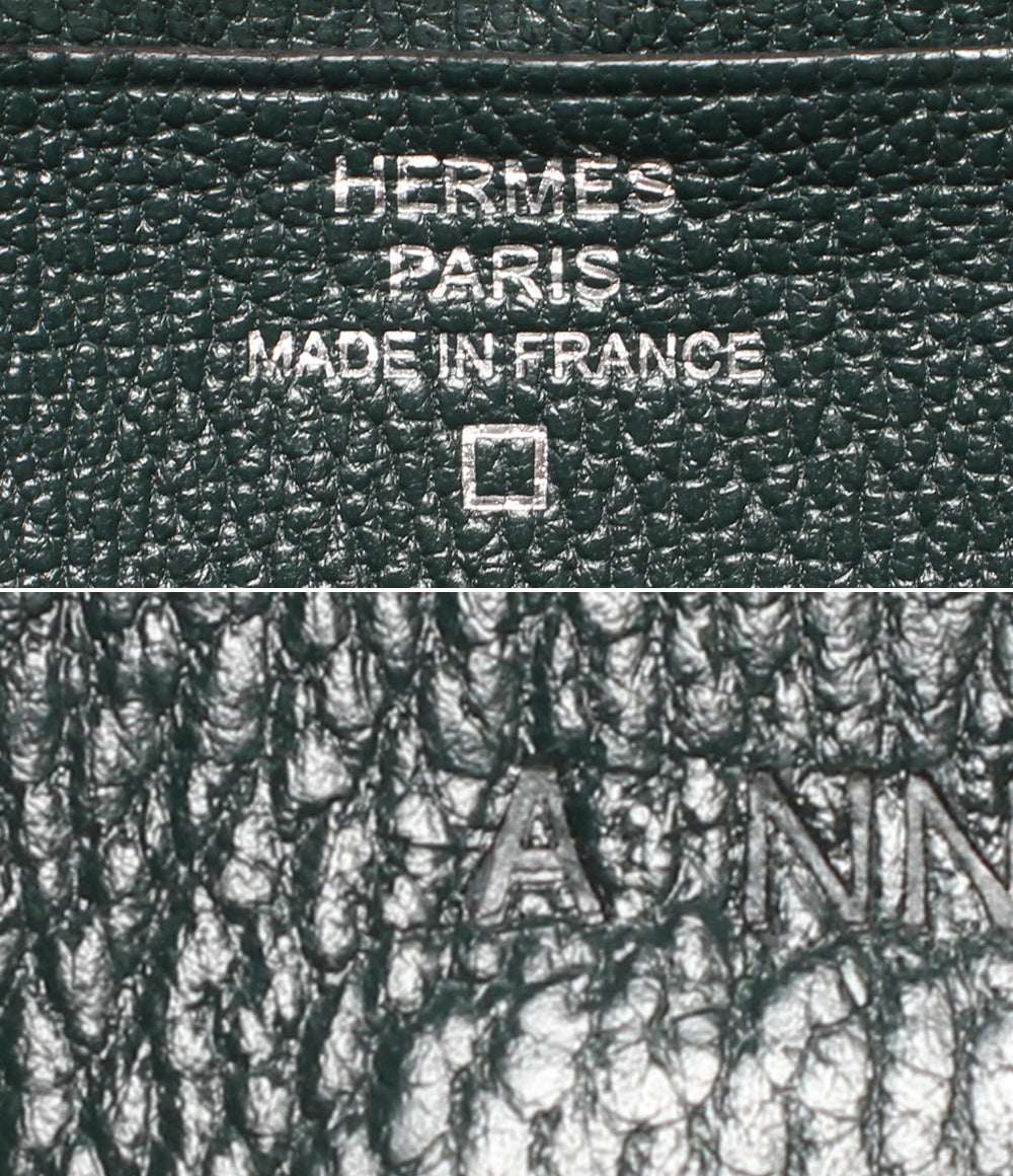 HERMES 長財布 A刻印 シルバー金具 アリゲーター ベアンスフレ レディース メンズ エルメス