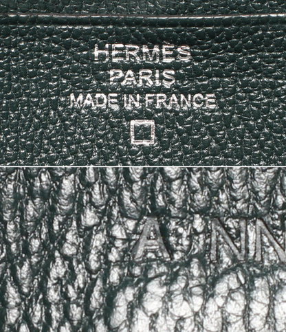 HERMES 長財布 A刻印 シルバー金具 アリゲーター ベアンスフレ レディース メンズ エルメス