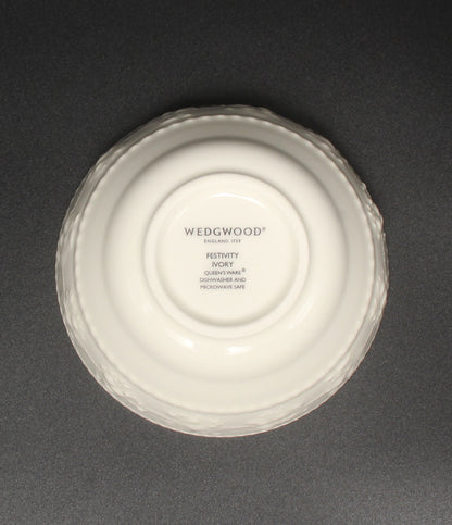美品 WEDGWOOD マルチボウル 皿 11cm フェスティビティ アイボリー ウエッジウッド
