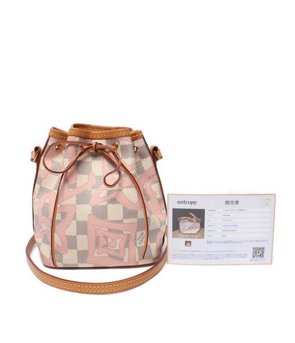 LOUIS VUITTON ショルダーバッグ 斜め掛け ナノ ノエ ダミエ アズール タヒチ N60052 レディース ルイ・ヴィトン