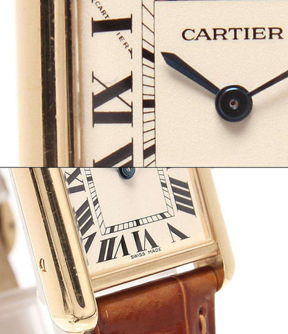 Cartier 腕時計 K18 タンク ルイ カルティエ SM クオーツ W1529856 レディース カルティエ