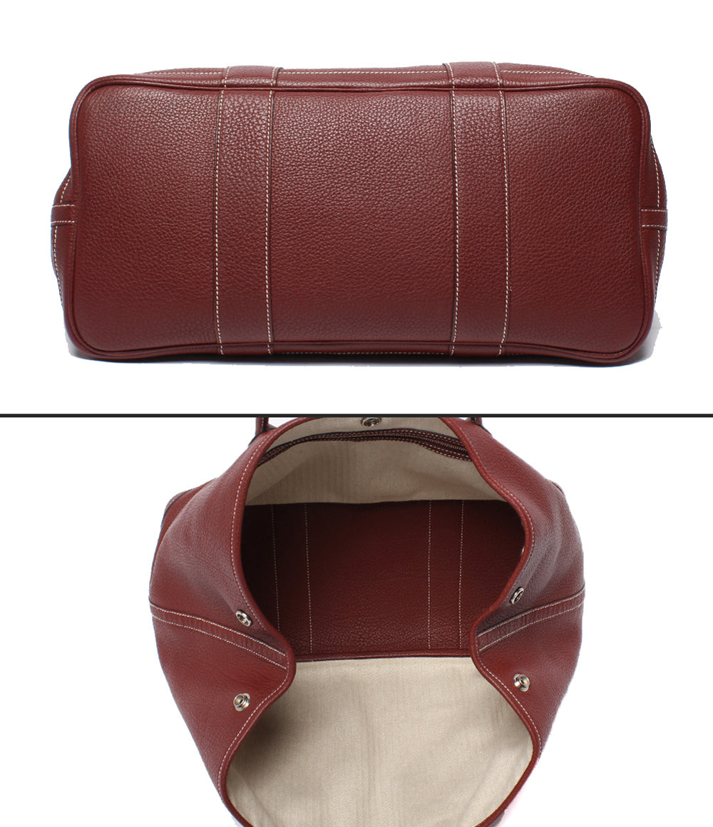 美品 HERMES トートバッグ ハンドバッグ □O刻印 シルバー金具 ガーデンパーティ PM レディース エルメス