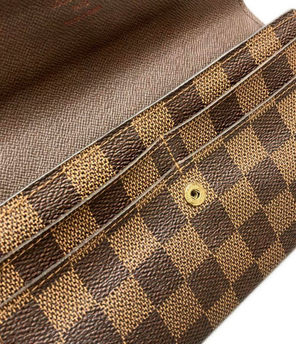 LOUIS VUITTON 長財布 ポルトフォイユ サラ ダミエ エベヌ N61734 メンズ レディース ルイ・ヴィトン