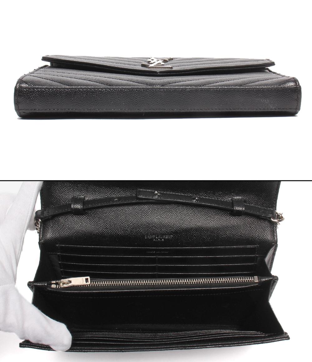 SAINT LAURENT PARIS チェーンウォレット 斜め掛け 肩掛け クラシックチェーンウォレット カサンドラ 377828 レディース サンローランパリ