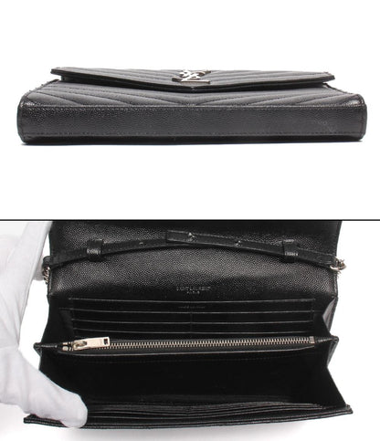 SAINT LAURENT PARIS チェーンウォレット 斜め掛け 肩掛け クラシックチェーンウォレット カサンドラ 377828 レディース サンローランパリ