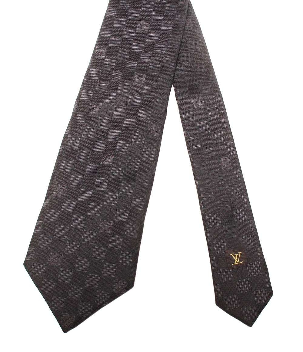 美品 LOUIS VUITTON ネクタイ シルク100% ダミエ メンズ ルイ・ヴィトン