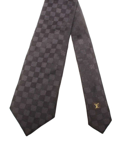 美品 LOUIS VUITTON ネクタイ シルク100% ダミエ メンズ ルイ・ヴィトン