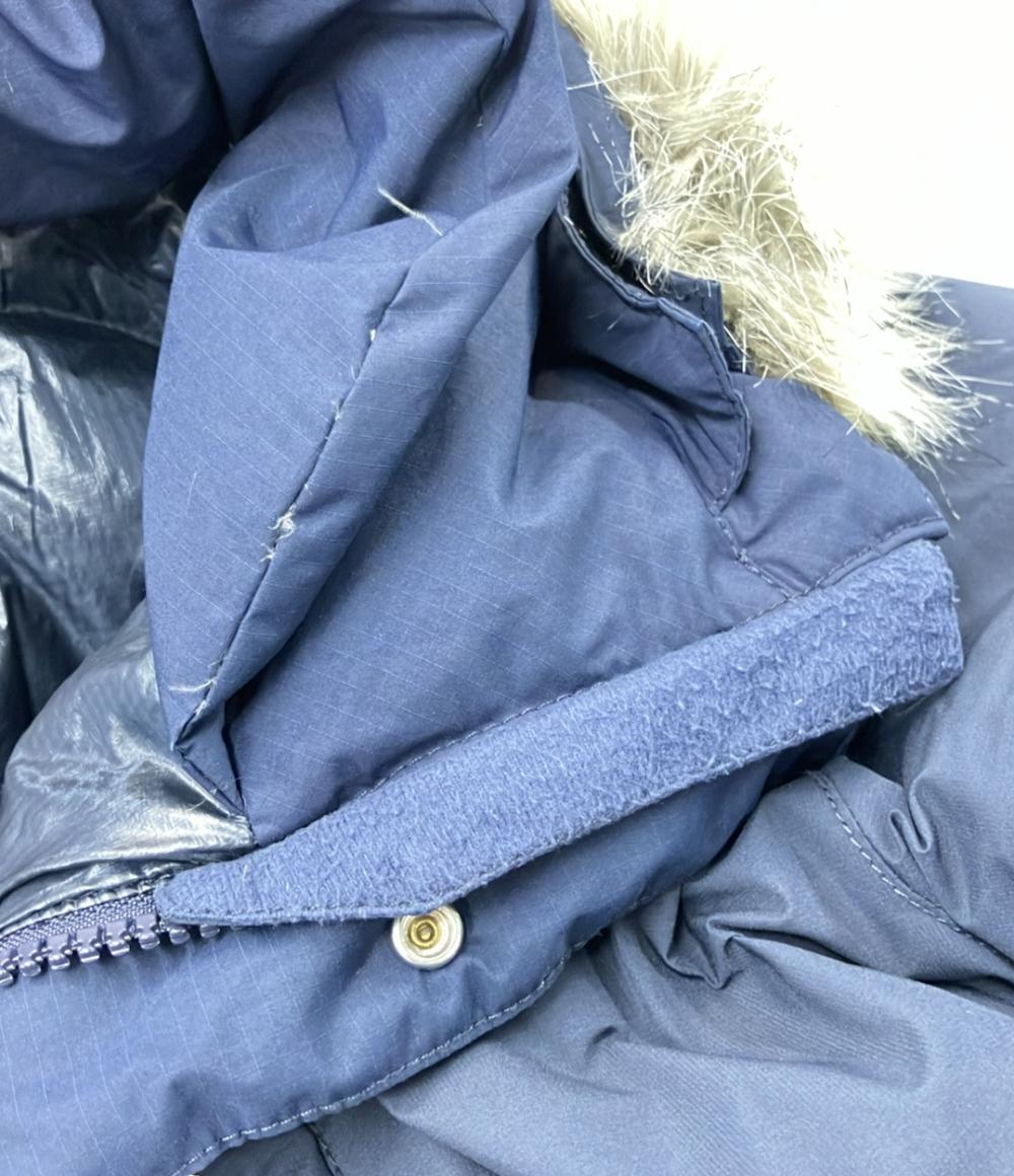 美品 ザノースフェイスパープルレーベル フーデッドファー シームレス ダウンジャケット レディース SIZE M THE NORTH FACE PURPLE LABEL