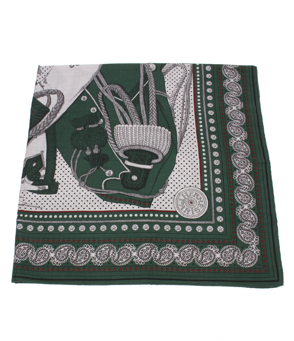 美品 HERMES ストール カレ140 カレジェアン ZOUAVES ET DRAGONS レディース エルメス