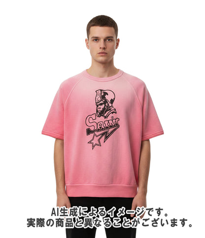 SAINT MICHAEL A BATHING APE 半袖 クルーネック スウェット SM-MK8-0000-C51 メンズ SIZE M セントマイケル アベイシングエイプ
