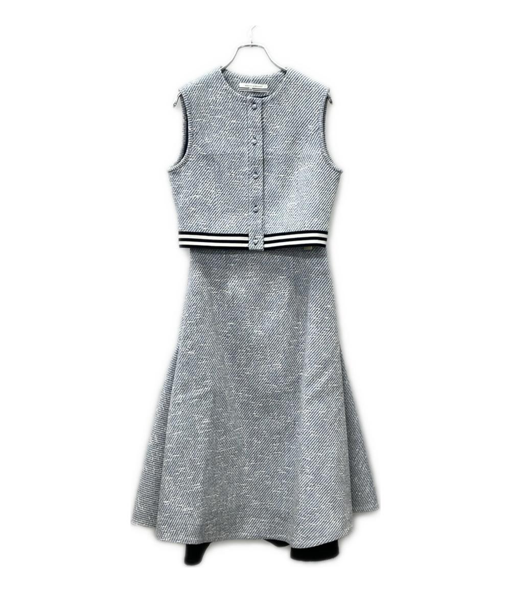 美品 BORDERS at BALCONY スカートセットアップ ツイードセットアップ BD1911-3D-13 BD1911-3H-14 レディース SIZE 36 (S)