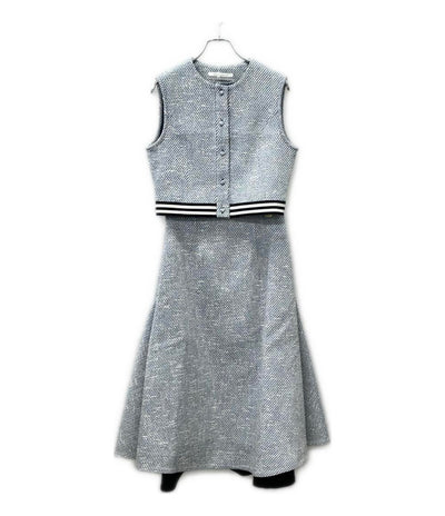 美品 BORDERS at BALCONY スカートセットアップ ツイードセットアップ BD1911-3D-13 BD1911-3H-14 レディース SIZE 36 (S)