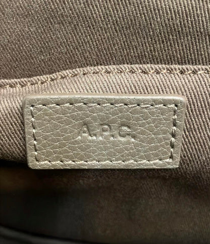 美品 A.P.C. ショルダーバッグ 斜め掛け レザー ジュネーブ フラッペ レディース アーぺーセー