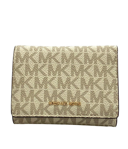 美品 MICHAEL KORS 三つ折り財布 MKシグネチャー レディース マイケルコース