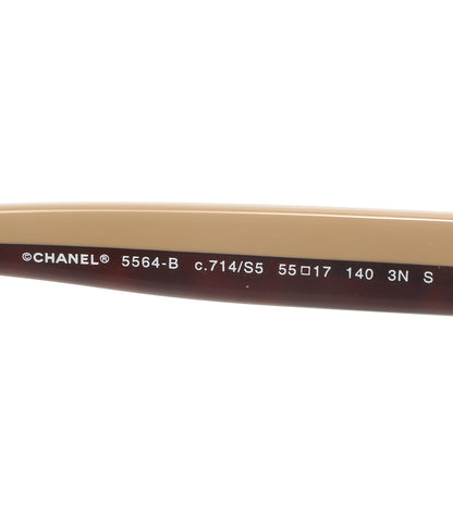 美品 CHANEL サングラス アイウェア 55□17 レクタングル 5564 レディース シャネル