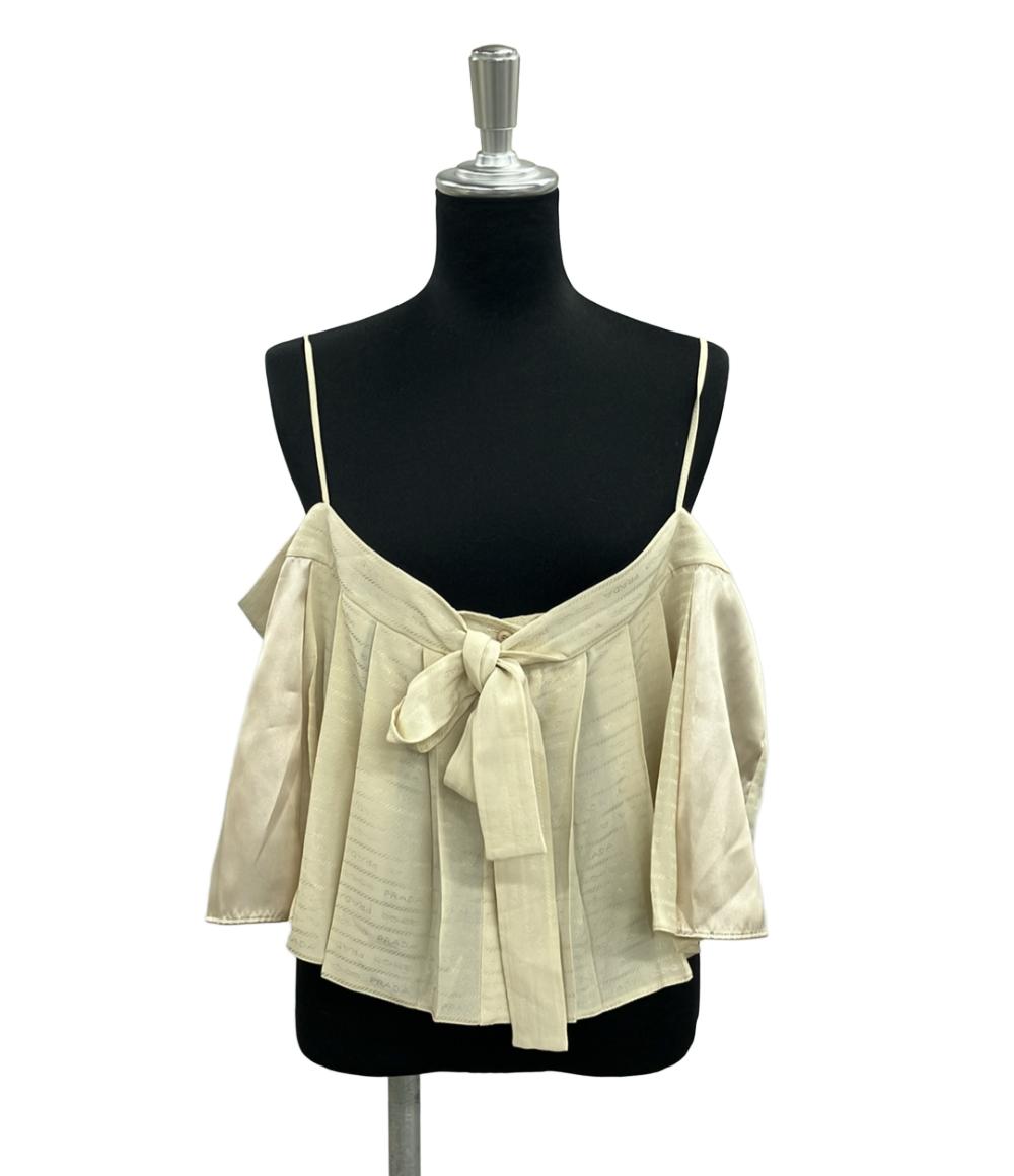 美品 プラダ チューブトップ クレープデシンジャガードトップ レディース SIZE 40 (S) PRADA