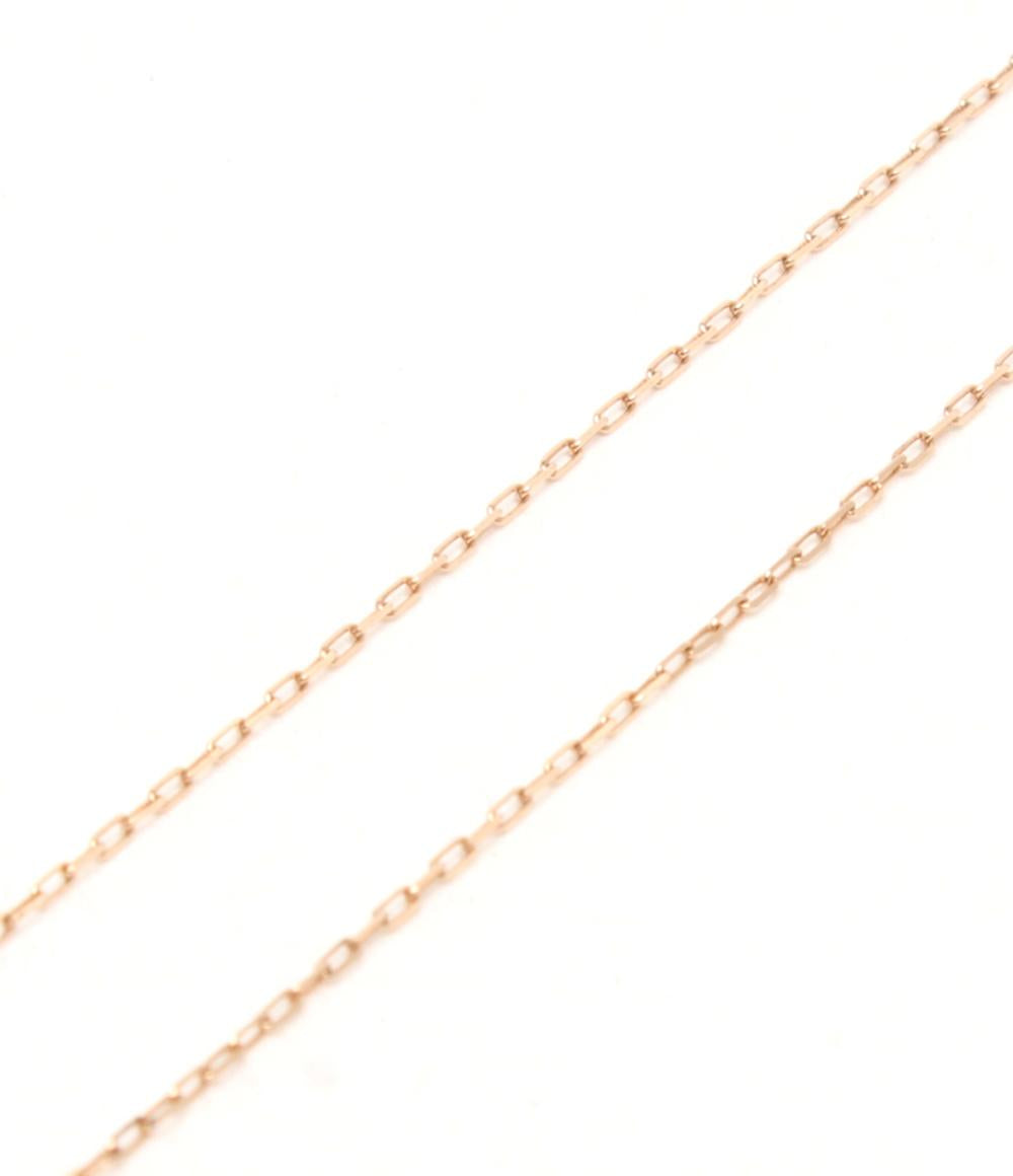 美品 4℃ ネックレス K18 ダイヤ ハートモチーフ レディース ヨンドシー