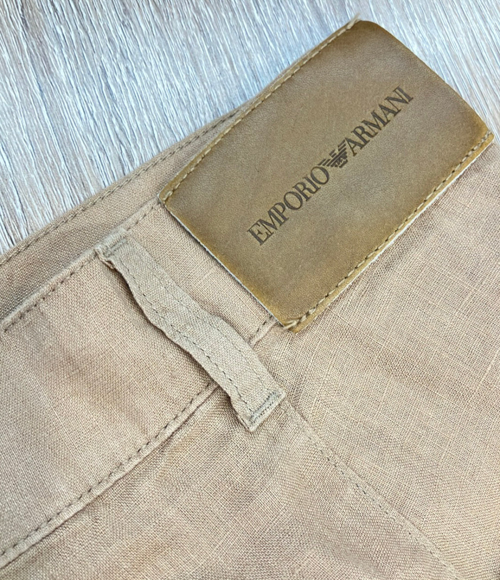 Emporio Armani パンツ リネン ワイド 3L2J33 2N0ZZ レディース SIZE 28 (L) エンポリオ・アルマーニ
