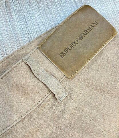 Emporio Armani パンツ リネン ワイド 3L2J33 2N0ZZ レディース SIZE 28 (L) エンポリオ・アルマーニ