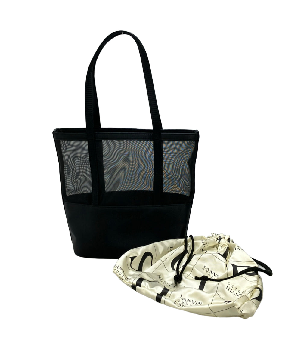 美品 LANVIN ショルダーバッグ ハンドバッグ 肩掛け メッシュ レディース ランバン