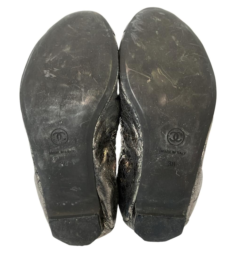 訳あり シャネル フラットシューズ バレエシューズ レディース SIZE 38 (XL) CHANEL