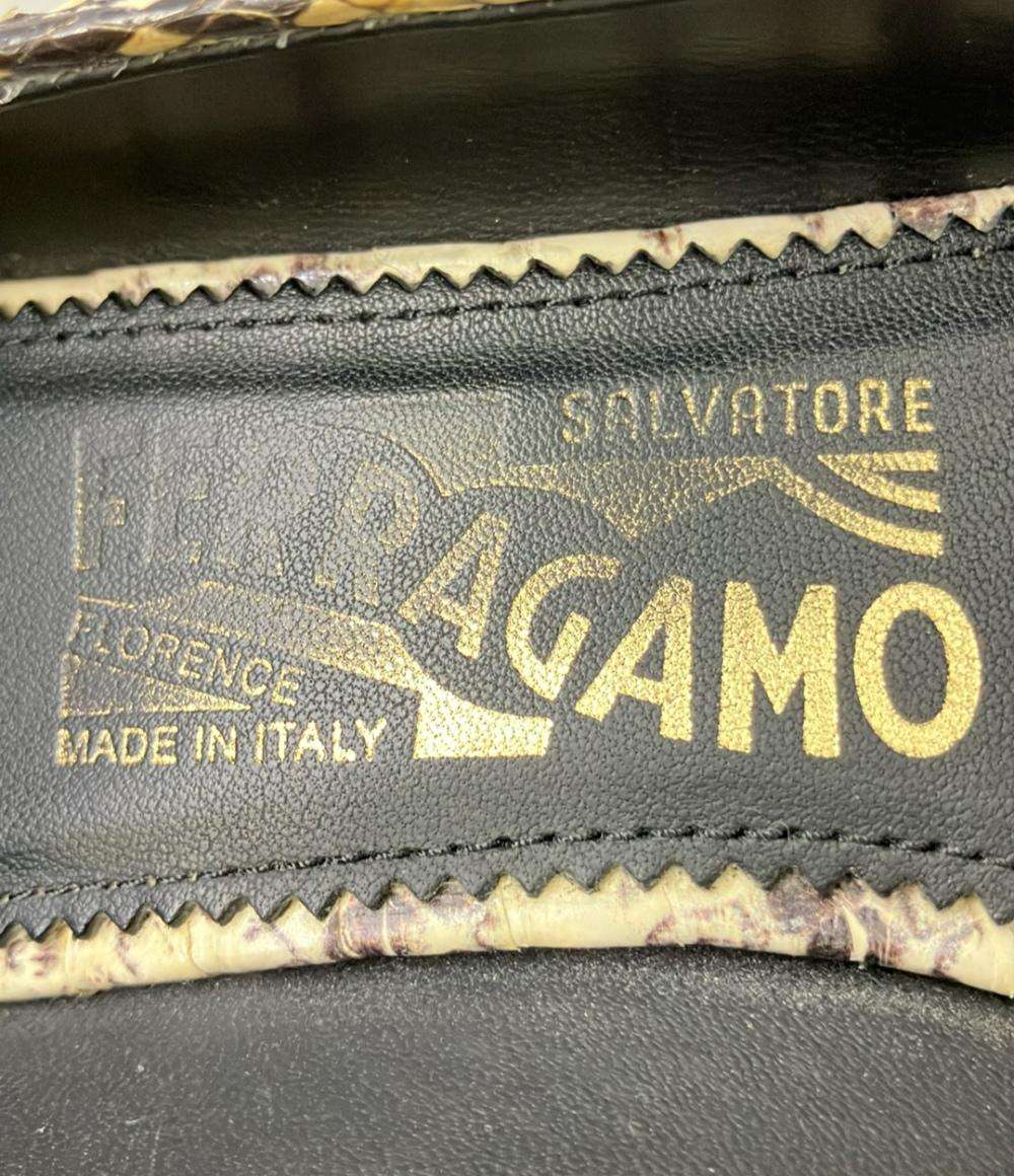 サルヴァトーレフェラガモ パイソン柄パンプス DG77952 670 レディース SIZE 7 (L) Salvatore Ferragamo