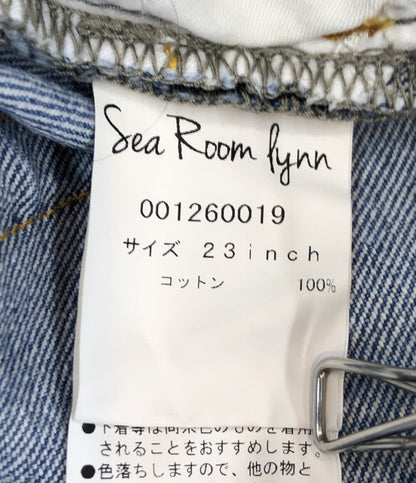 デニムパンツ ボタンフライ ストレート ダメージ加工 クラッシュ       レディース SIZE 23inch (S) Sea Room lynn