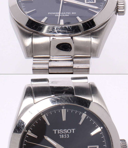 TISSOT 腕時計 ジェントルマン パワーマティック80 自動巻き ブラック T127407A メンズ ティソ