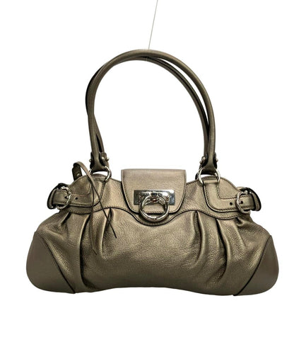 美品 Salvatore Ferragamo ハンドバッグ レザー ガンチーニ レディース サルバトーレフェラガモ