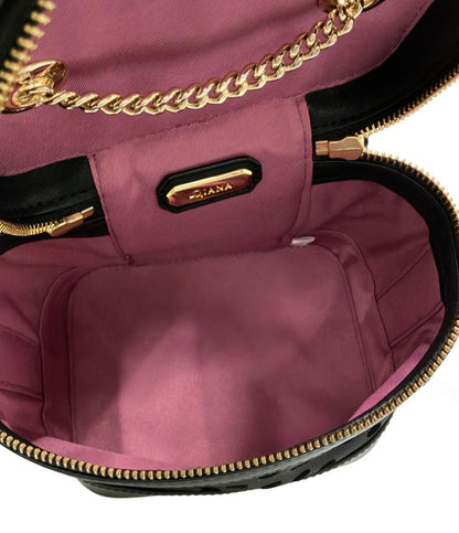 美品 DIANA ショルダーバッグ 斜めがけ バニティバッグ ドット柄 チェーン レディース ダイアナ