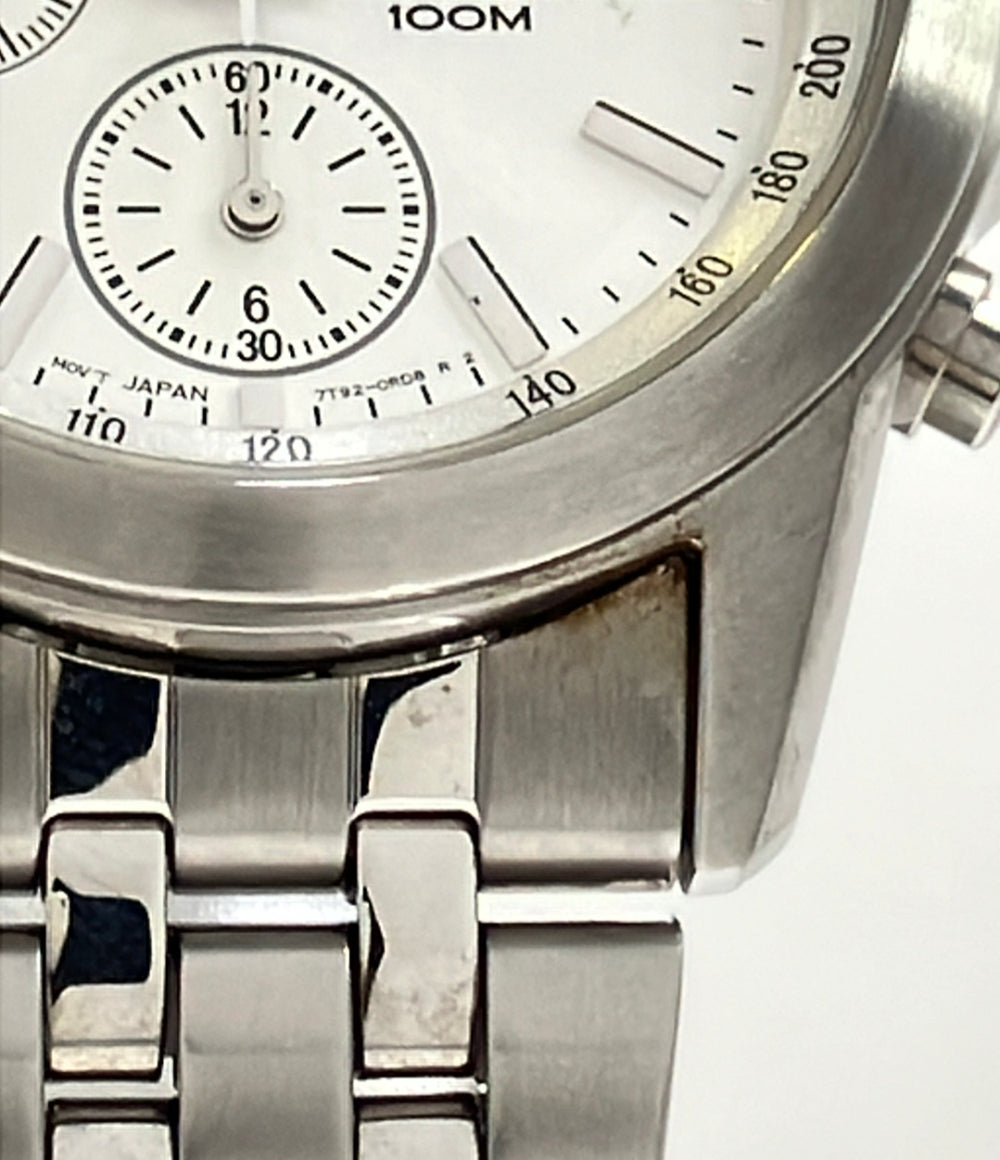 SEIKO 腕時計 クオーツ シルバー 7T92-0LH0 メンズ セイコー – Rehello