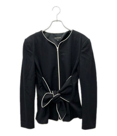 エンポリオ・アルマーニ ノーカラージャケット レディース SIZE 44 (L) Emporio Armani