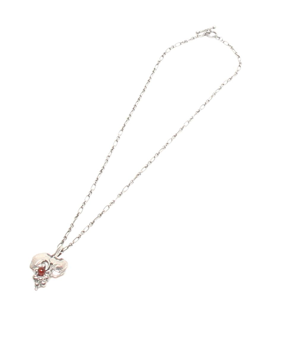 Georg Jensen ネックレス SV925 イヤーペンダント 1996 ガーネット グレープモチーフ レディース ジョージジェンセン