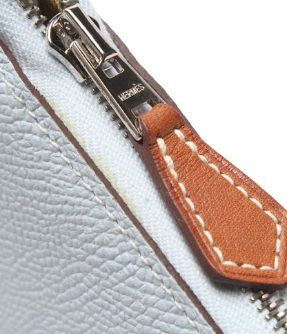 美品 エルメス ラウンドファスナー財布 □D刻印 シルバー金具 アザップコンパクト シルクイン レディース HERMES