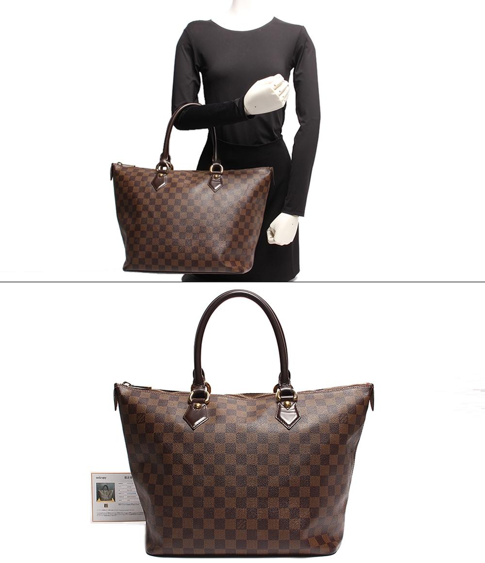 ルイ・ヴィトン トートバッグ ゴールド金具 サレヤMM ダミエ エベヌ