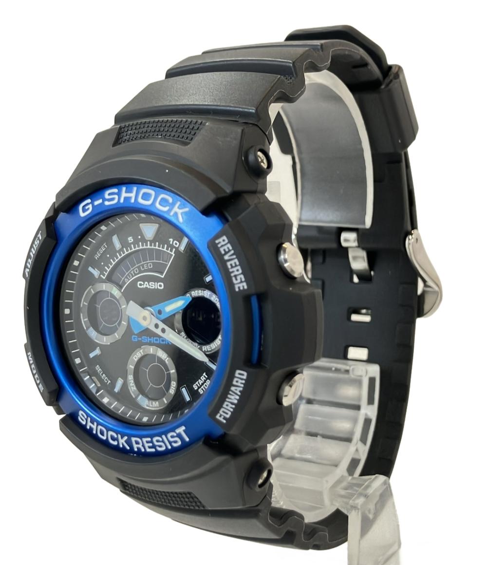 カシオ 腕時計 G-SHOCK クオーツ ブラック AW-591 メンズ CASIO