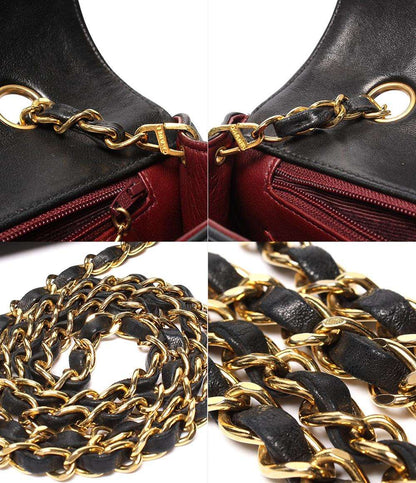 CHANEL チェーンショルダーバッグ ダイアナ 25 ラムスキン 2番台 ゴールド金具 シングルフラップ シングルチェーン マトラッセ レディース シャネル